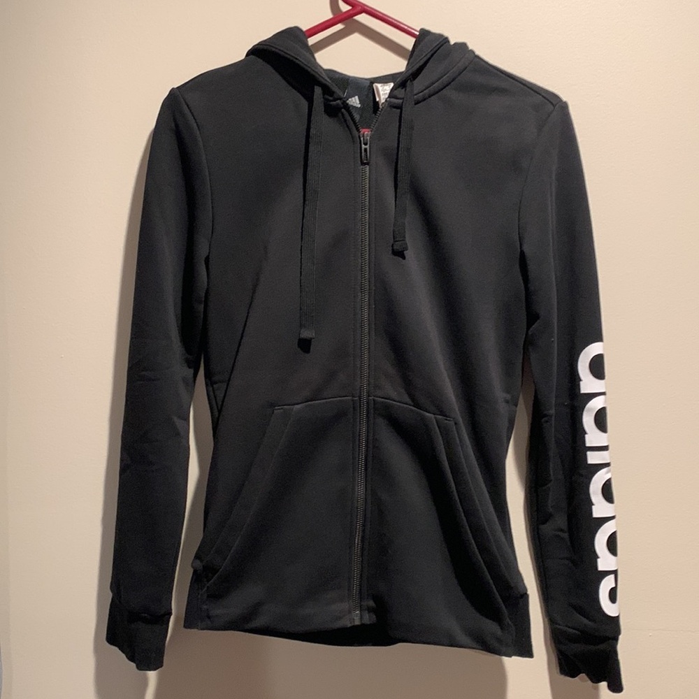 Adidas zip up hooded sweatshirt